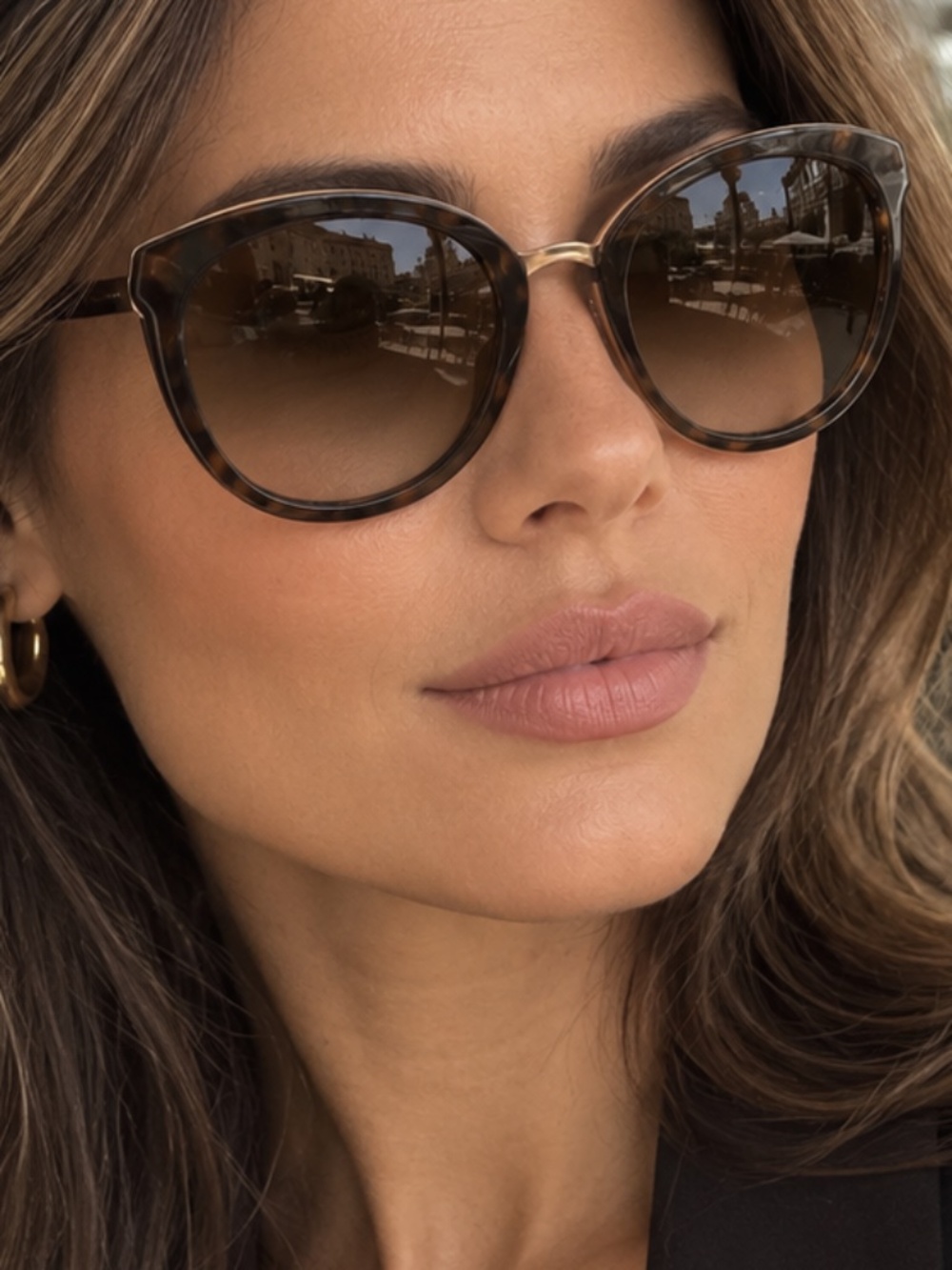 Tom Ford Cat Eye Tortoiseshell Sunglasses